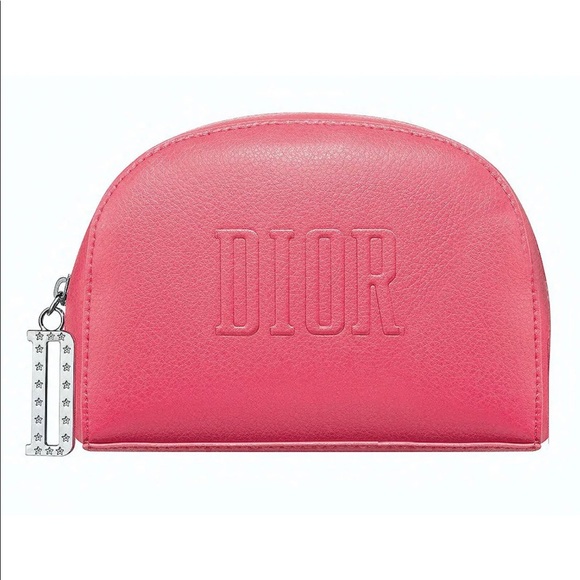 Dior Handbags - DIOR CD Logo hot pink Cosmetic Makeup Bag clutch